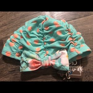 NWT Matilda Jane Baby Swim Cap retro style 12-18mo